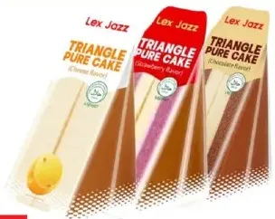 LexJazz Triangle Cake Cheese/Chocolate/Straw berry flavour