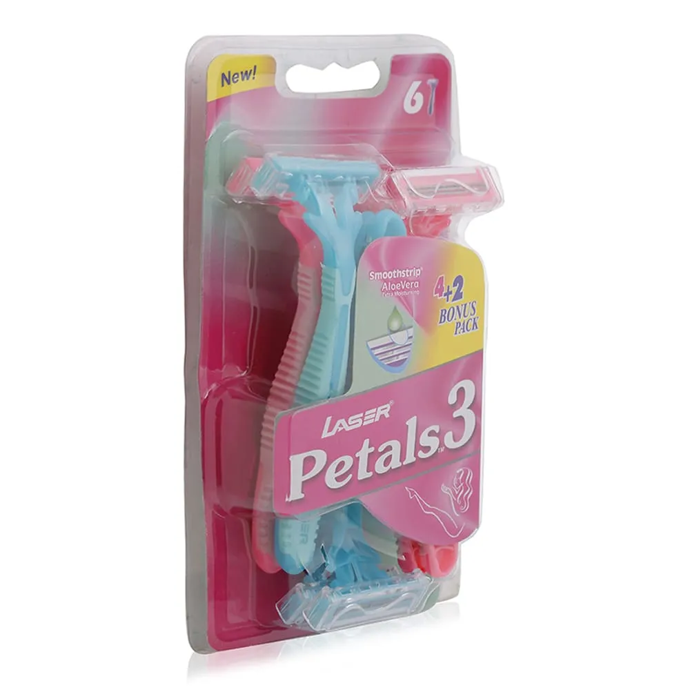 Laser ماكينة حلاقة نسائية Petal 3 بثلاث شفرات - 6 pcs