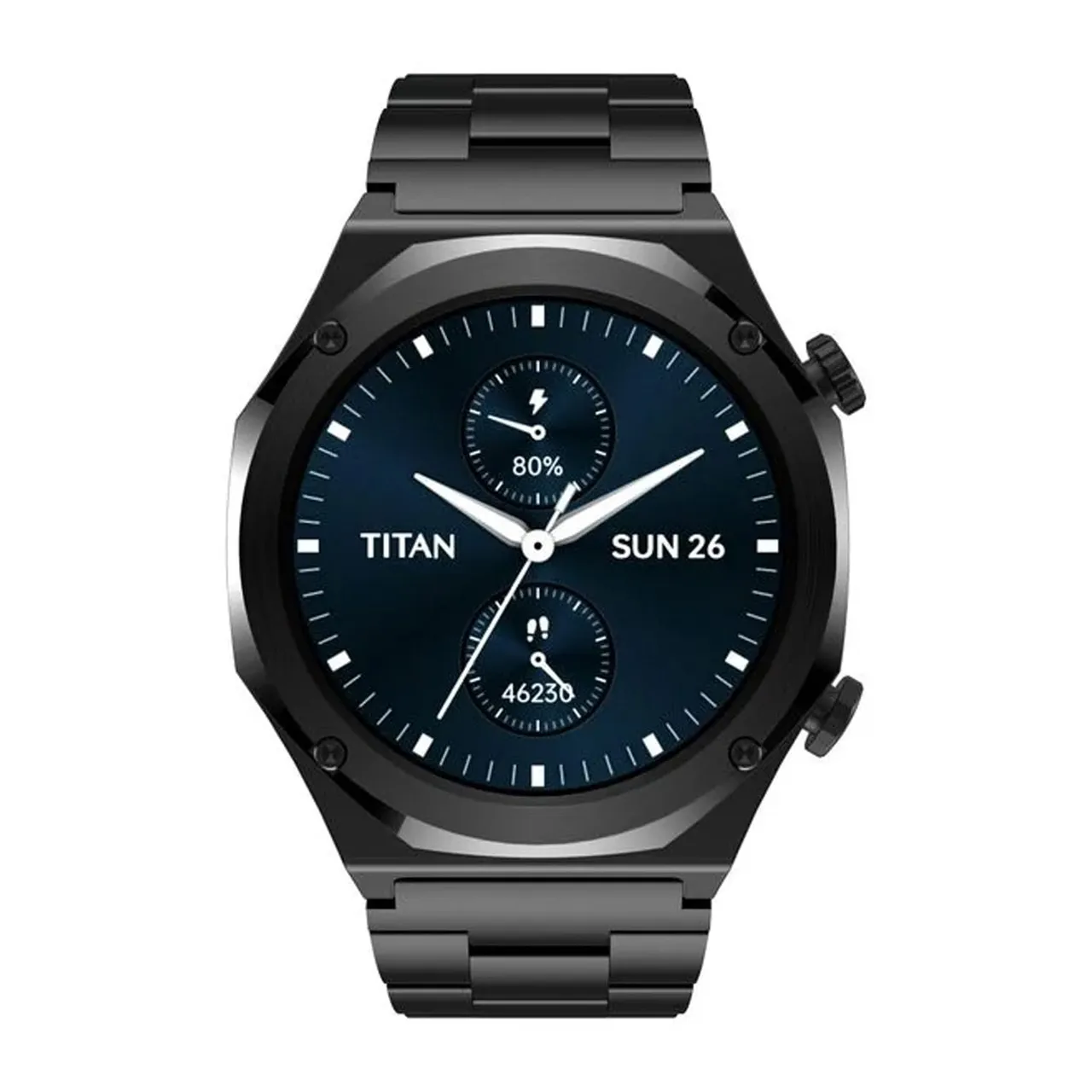 Titan ساعة ذكية Maestro، شاشة AMOLED بمقاس 1.43 inches، أسود