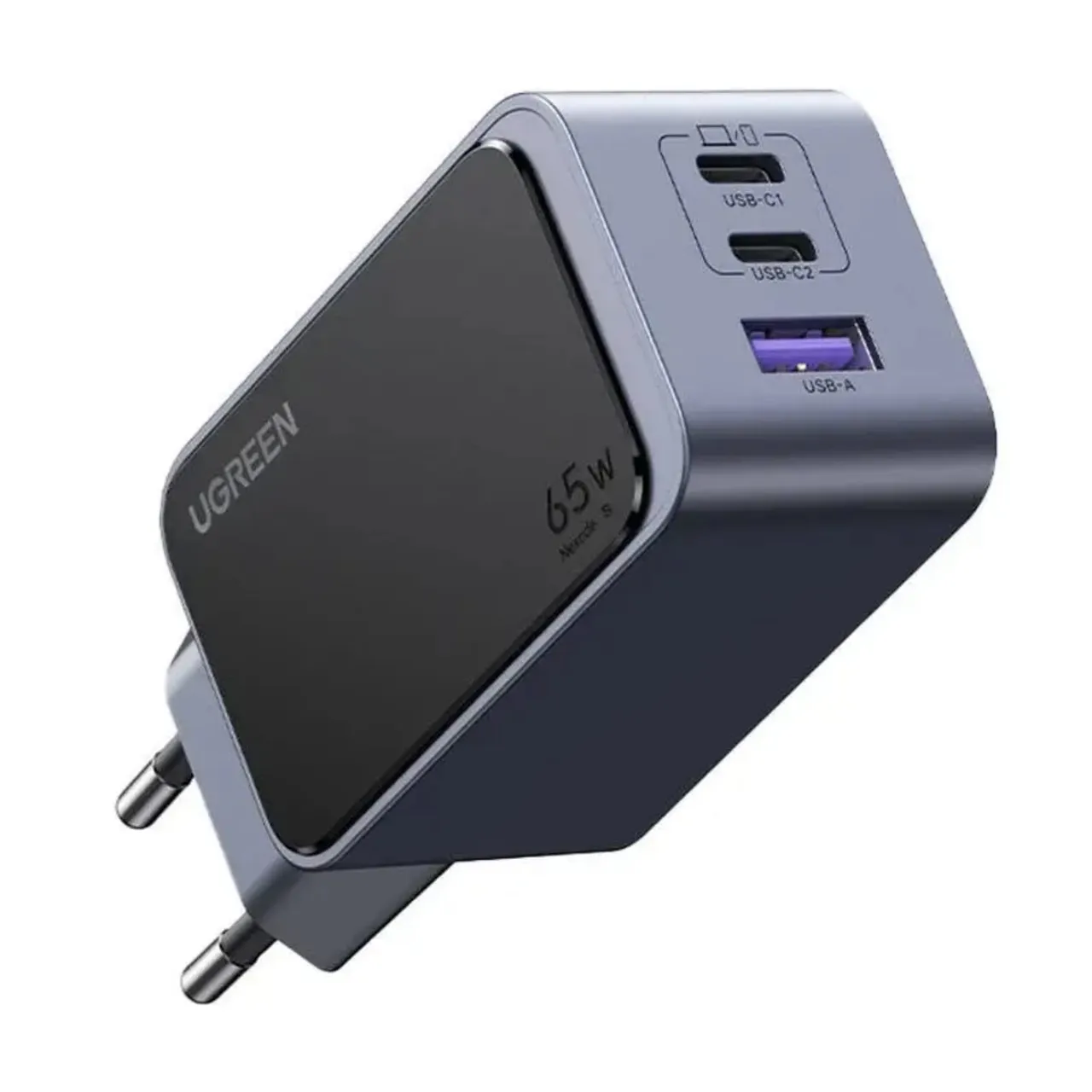Ugreen شاحن جداري Nexode S 65W GaN سريع USB-C، رمادي، CHRG