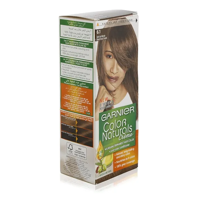 Garnier Natural Hair Color Cream - 6.1 Dark Ash Blonde
