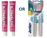 Jordan toothpaste or toothbrush assorted
