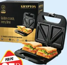 Krypton Sandwich Maker 2-Slice