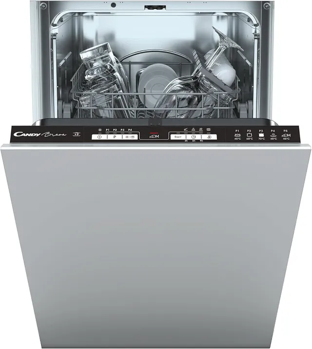 Candy Built In Brava Dishwasher, Full-integrated, 9 place Settings CDIH 1L949-80 Inox Made in Italy