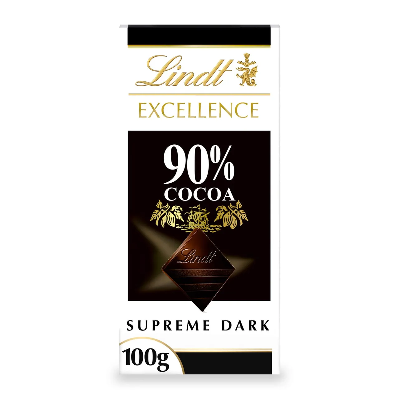 Lindt شوكولاتة داكنة فاخرة 90% كاكاو Excellence