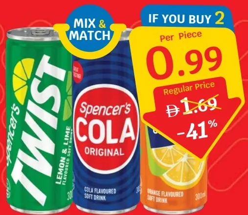 Spencer's علبة مشروب مشكل