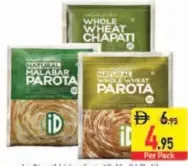 iD Natural Malabar Whole Wheat Parota/Whole Wheat Chapati
