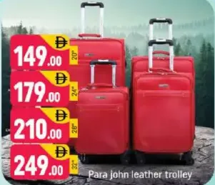 ParaJohn حقيبة ترولي جلدية