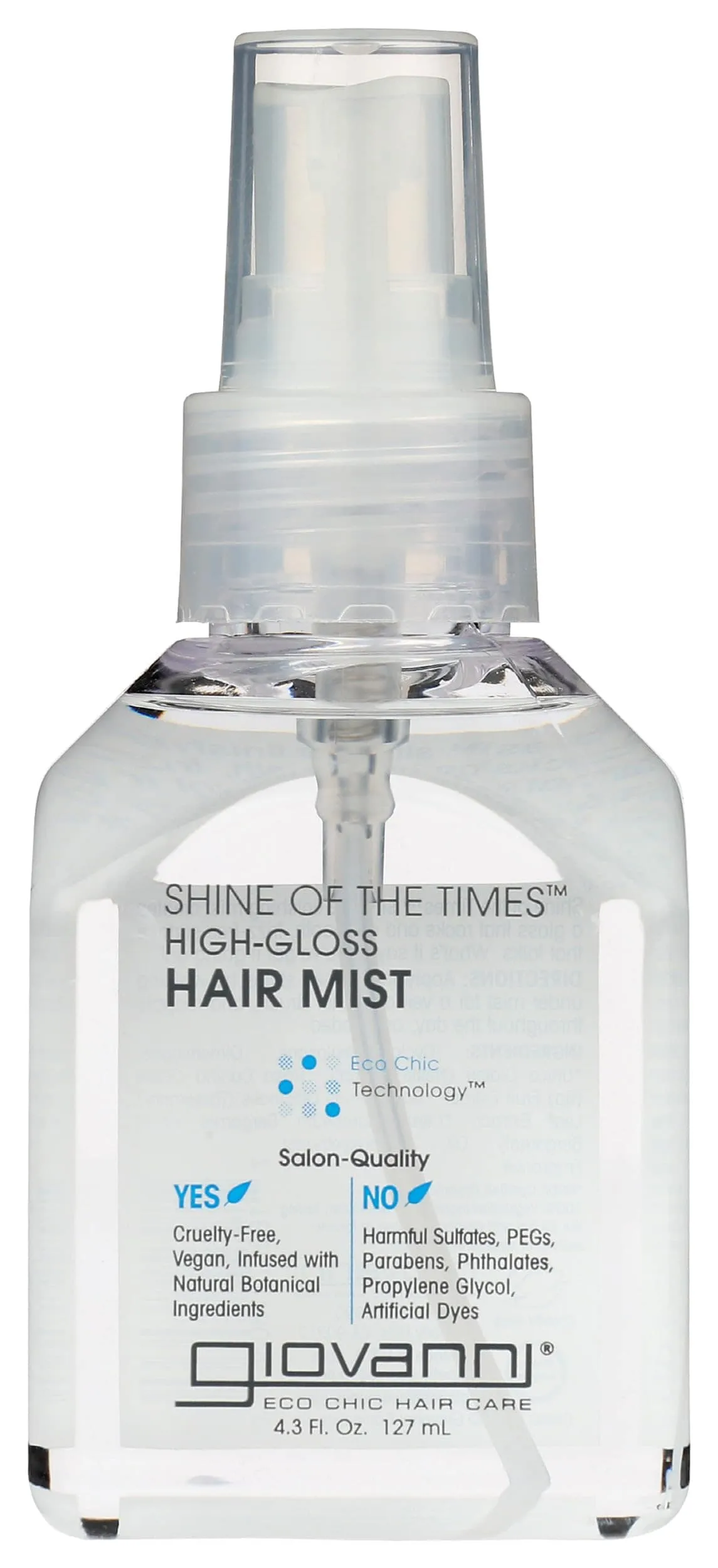 Giovanni رذاذ شعر لامع نهائي Shine of the Times عالي اللمعان، 4.3 oz
