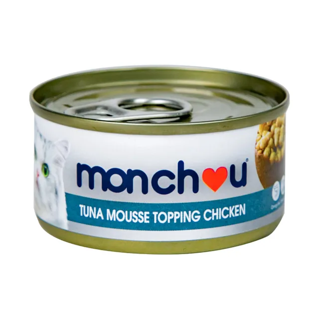 Monchou Catfood Tuna Mousse Topping Chicken