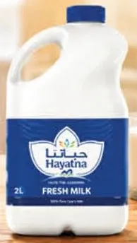 Hayatna حليب طازج كامل الدسم/قليل الدسم