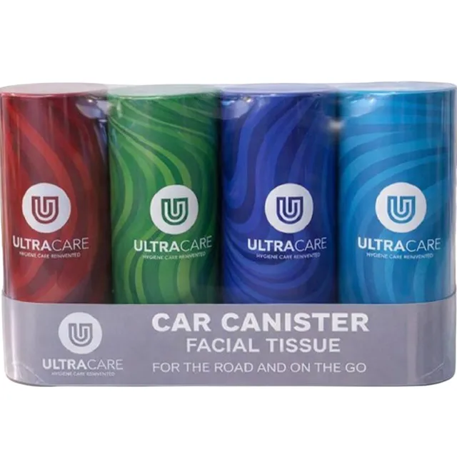 Ultra Care Car Cyclindertube Facial Tissue - 4 x 50's