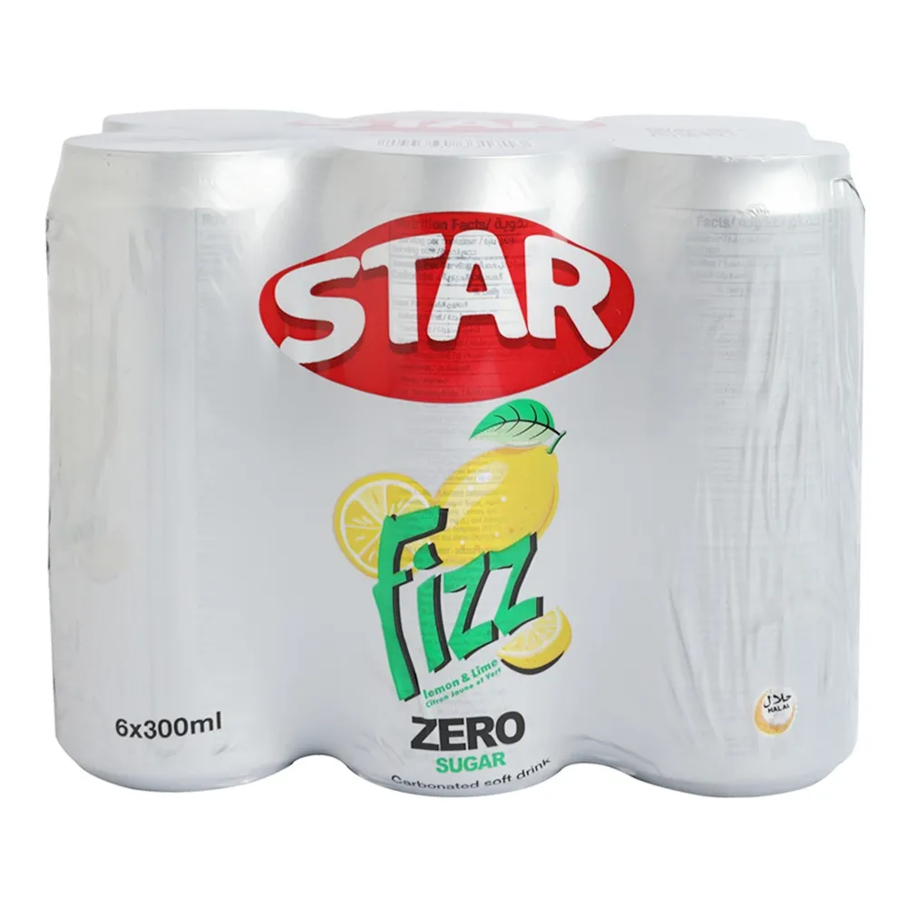 Star مشروب غازي فيز بالليمون واللايم بدون سكر