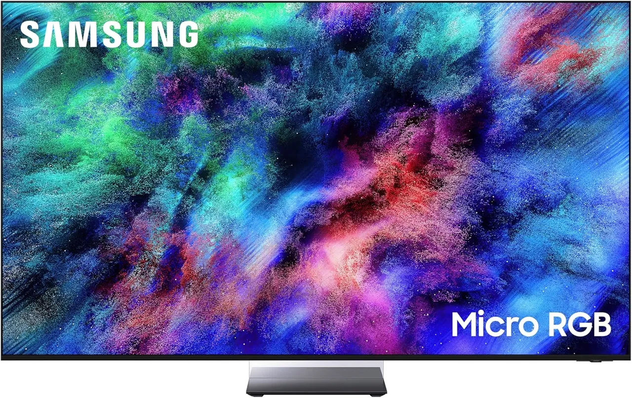 Samsung تلفاز ذكي 65 Inch R95H Micro RGB LED 4K مضاد للانعكاس مع HDR 10+ ومعدل Motion Xcelerator 165Hz ومعتمد VDE BT.2020 100% وDolby Atmos وGaming Hub MRA65R95HAUXZN (إصدار 2026)