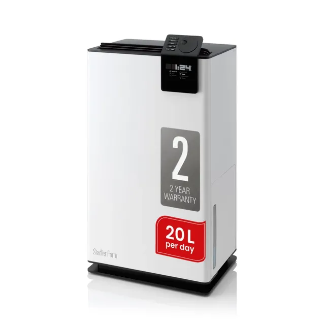 stadler form Albert Dehumidifier, Smart Humidity Sensor, 24 Hours Dehumidification for Large Rooms up to 70m2, Mold Prevention, Effective Air Distribution, Auto Mode, Very Quiet, 2 Years Warranty