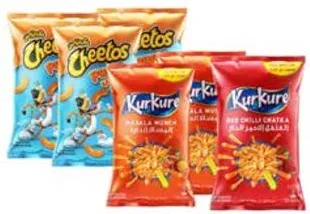 Cheetos / Kurkure Cheese Puffs / Masala Munch + Red Chilli