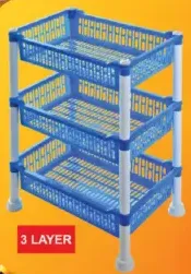 Multi-Purpose Plastic Rack 3 Layer