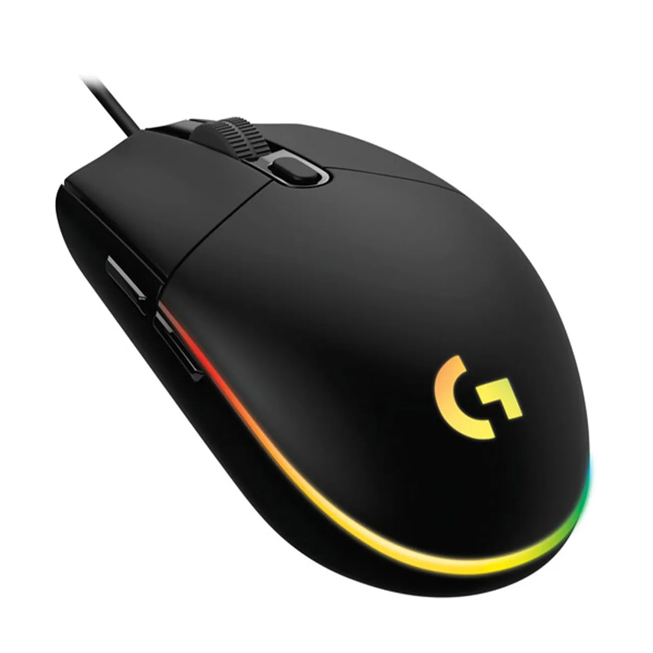 Logitech ماوس ألعاب سلكي G203 Lightsync RGB، أسود