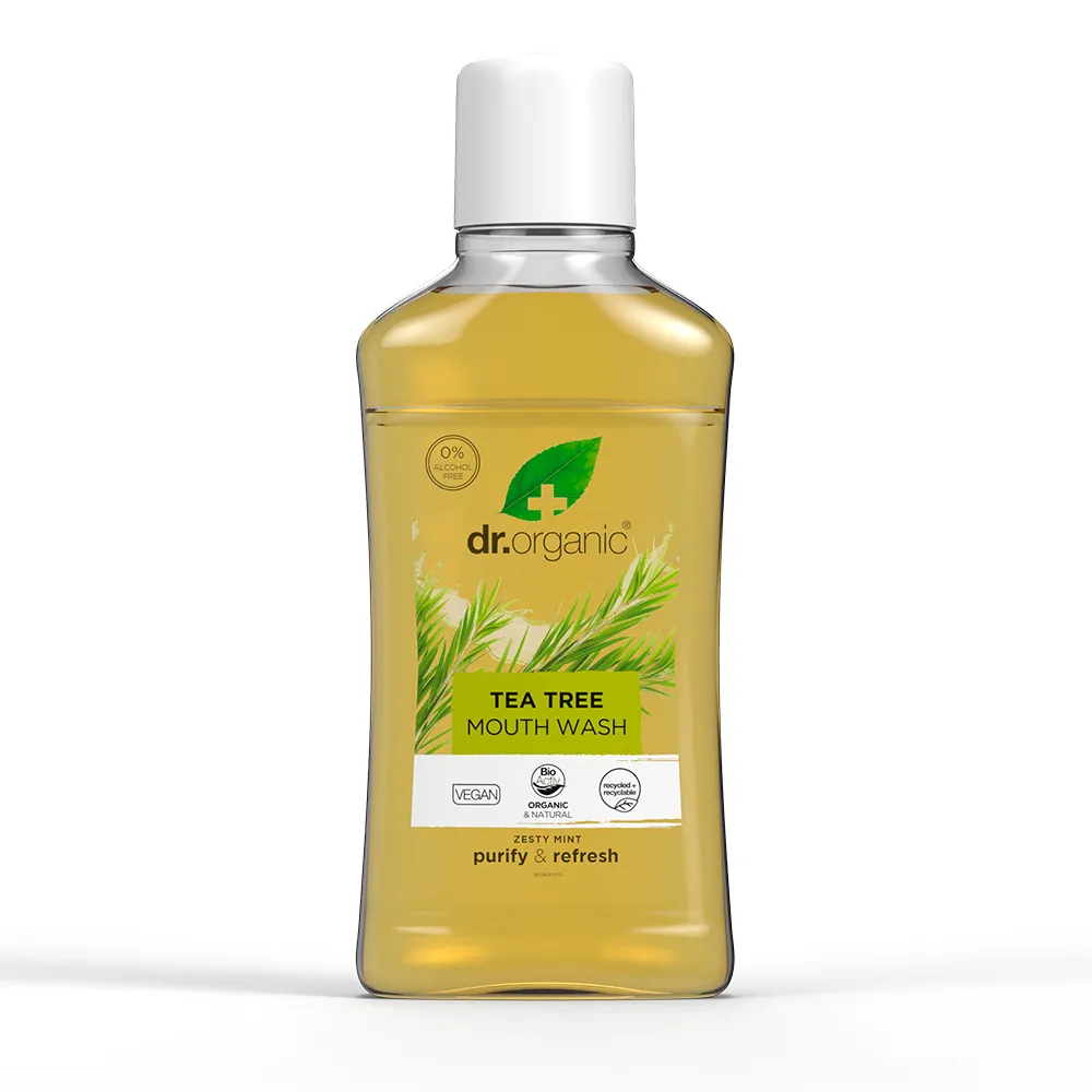 Dr.Organic غسول فم بشجرة الشاي