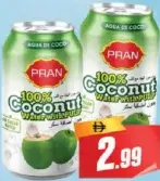 Pran 100% Coconut Water With Pulp