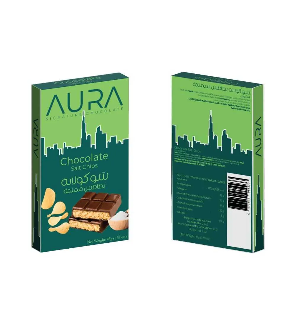Aura رقائق الشوكو بالملح
