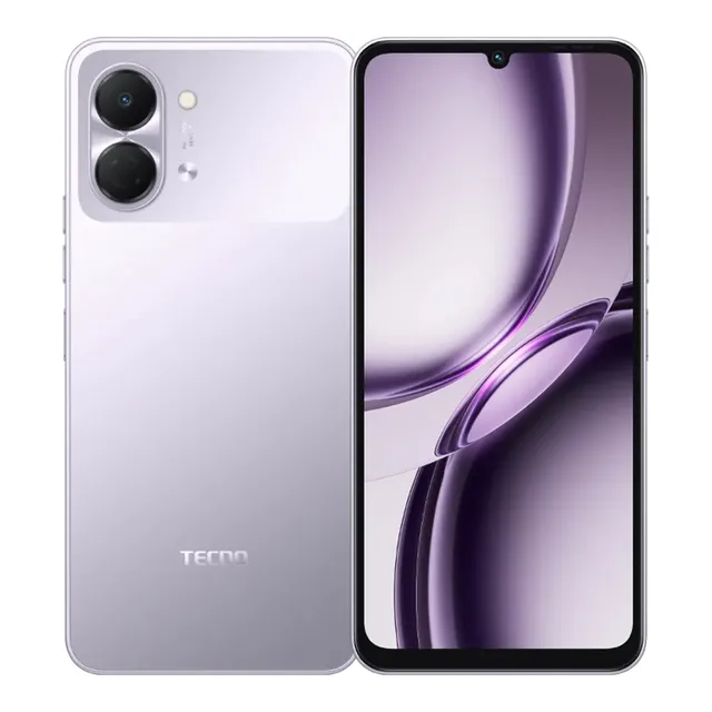 Tecno KN3 Spark Go3 4G Smartphone, 4 GB RAM, 64 GB Storage, Aurora Purple