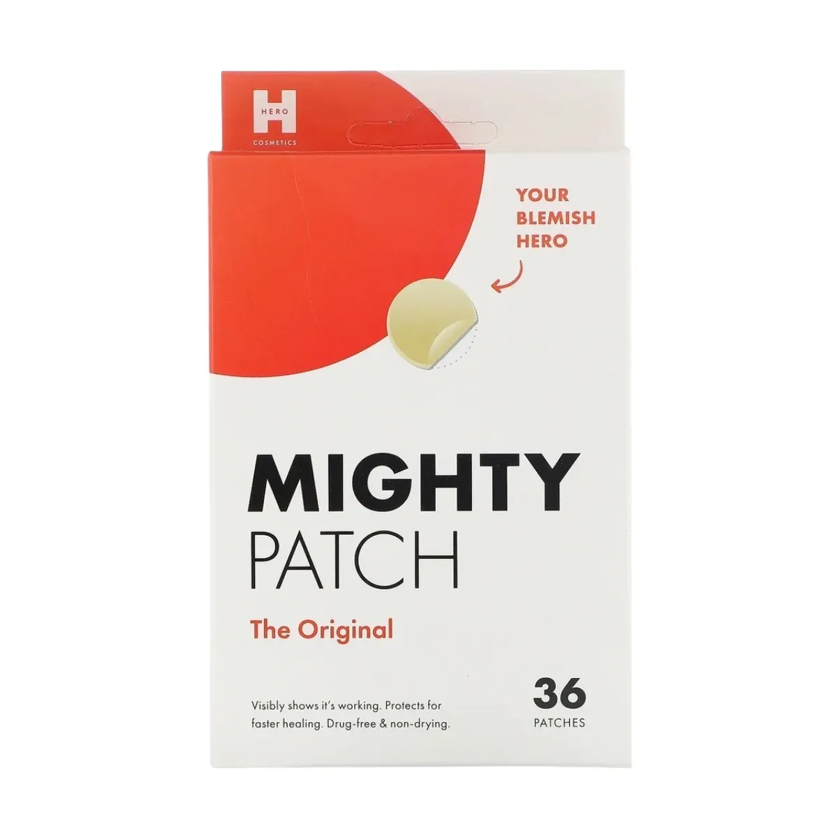 Hero Mighty Patch لصقات هيدروكولويد الأصلية 36 قطعة