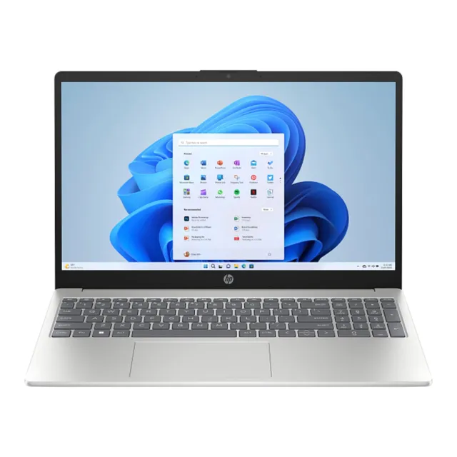 HP 15-FD0272NE Laptop, Intel Core i5-1334U Processor, 8 GB RAM, 512 GB SSD, Windows 11 Home, Natural Silver + Bundle