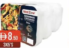 West Zone علبة مستطيلة للميكروويف