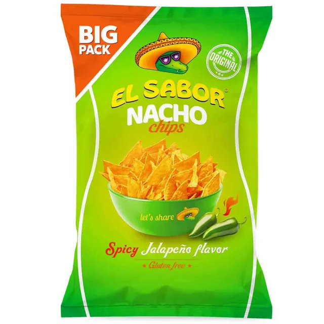 El Sabor Nacho Chips Spicy Jalapeno Flavor Gluten Free