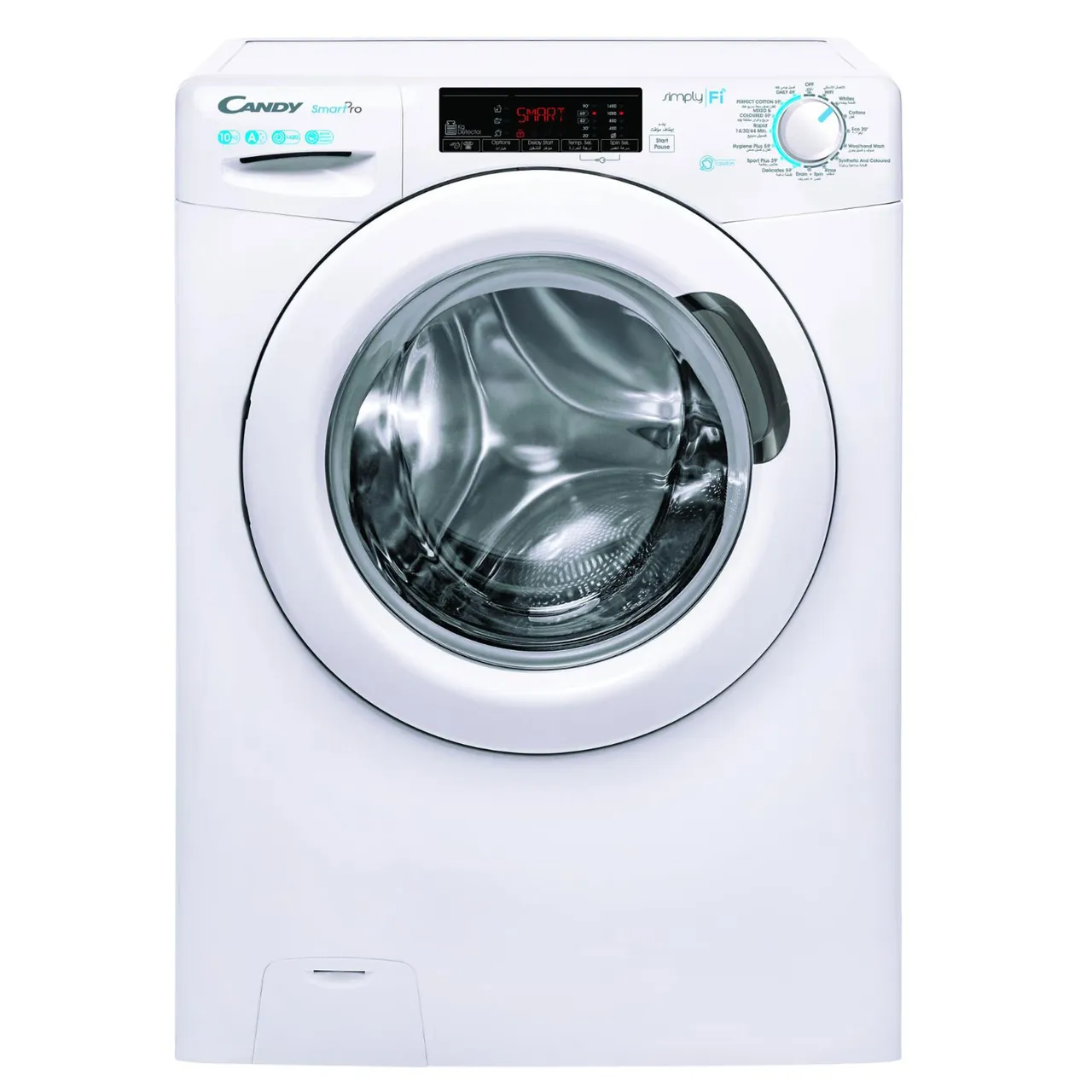Candy غسالة SmartPro - CSO 14105T3/1-19 - سرعة 1400rpm - أبيض - WiFi+BT - وظيفة البخار