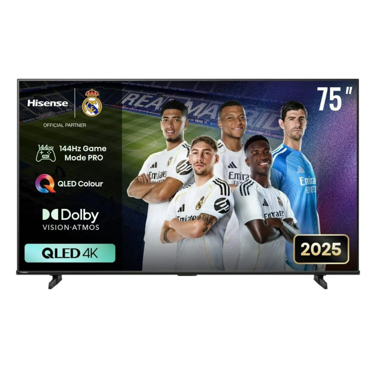Hisense تلفزيون ذكي QLED من سلسلة Q71Q مقاس 75 بوصة بدقة 4K، أسود، 75Q71Q