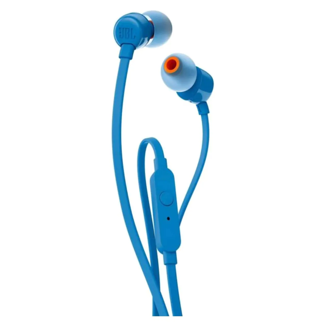 JBL سماعات داخل الأذن سلكية Tune 110 بصوت باس عميق وقوي نقي، أزرق