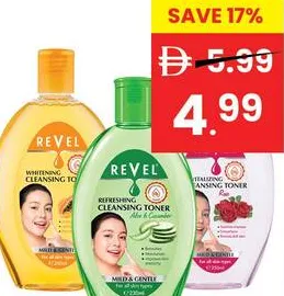 Revel Face Cleansing Toner Assorted