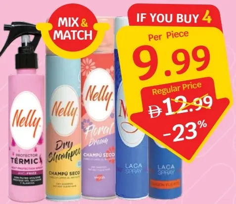 Nelly Styling Mousse Curly Hair / Hairspray / Heat Protector / Dry Shampoo