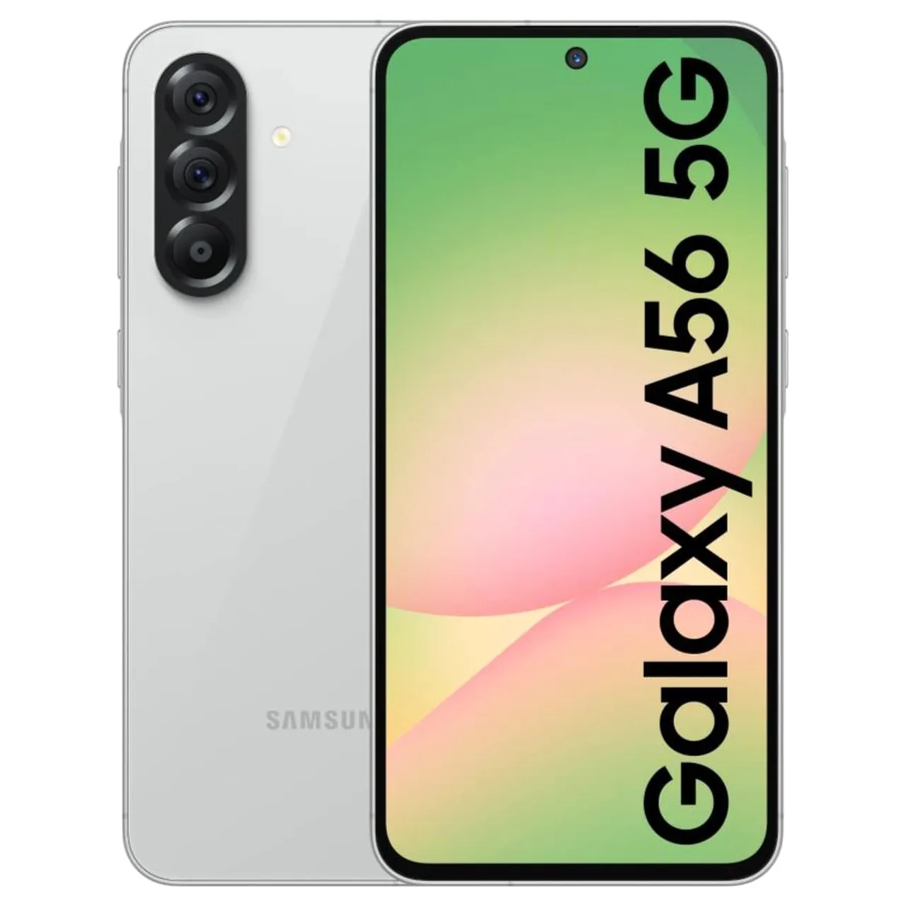 samsung هاتف ذكي Galaxy A56 بسعة 256 GB ولون رمادي فاتح رائع وشريحتين وذاكرة 12 GB RAM ويدعم 5G