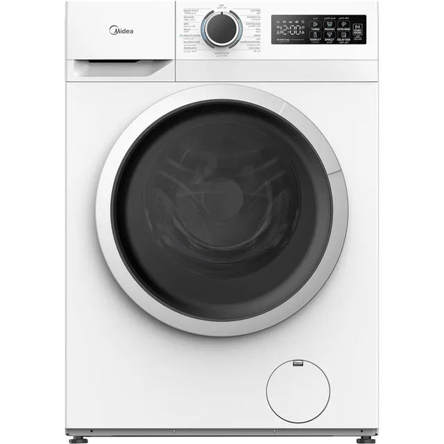 Midea Front Load Washer New Edition 1400 RPM Speed, Electromagnetic Door Lock MF110W80B/W-GCC