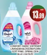Comfort Fabric Softener Lavender Blossom / Flora Soft Pink / Spring Dew Blue