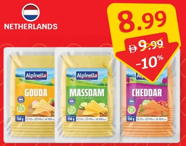 Alpinella شرائح جودا / ماسدام / شرائح شيدر