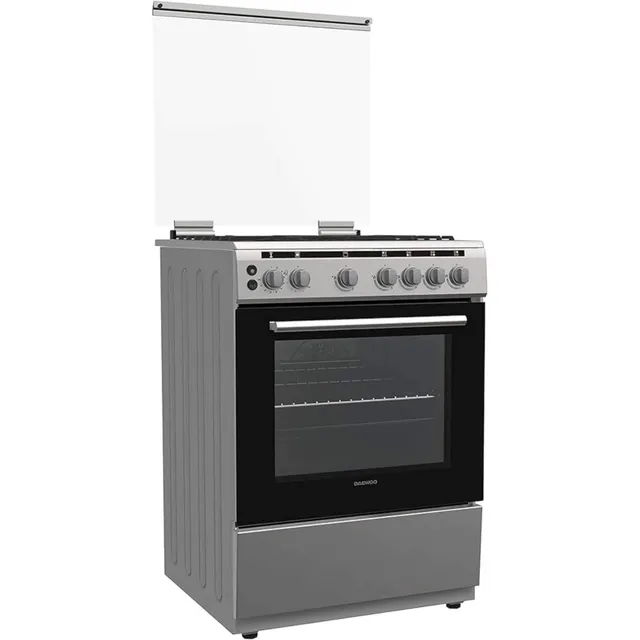Daewoo 60x60cm Gas Cooker, Oven with Convection Fan, Sabaf 4 Burner Gas Stove Top with Flame Failure Safety, DGC, S664HF, Made in Turkey, 1 Year Warranty