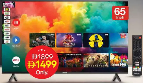 Geepas تلفاز LED فائق الدقة 4K ULTRA HD