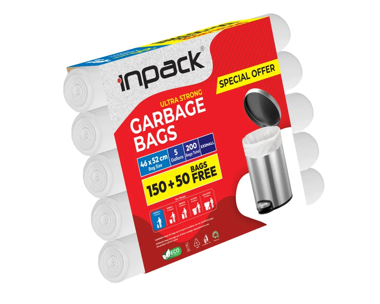 أكياس قمامة Inpack Maxload - 5 Galon - 5 x 30's
