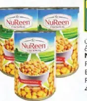 Nureen Mushroom Pieces / Red Kidney Beans / Chick Peas / Fava Beans