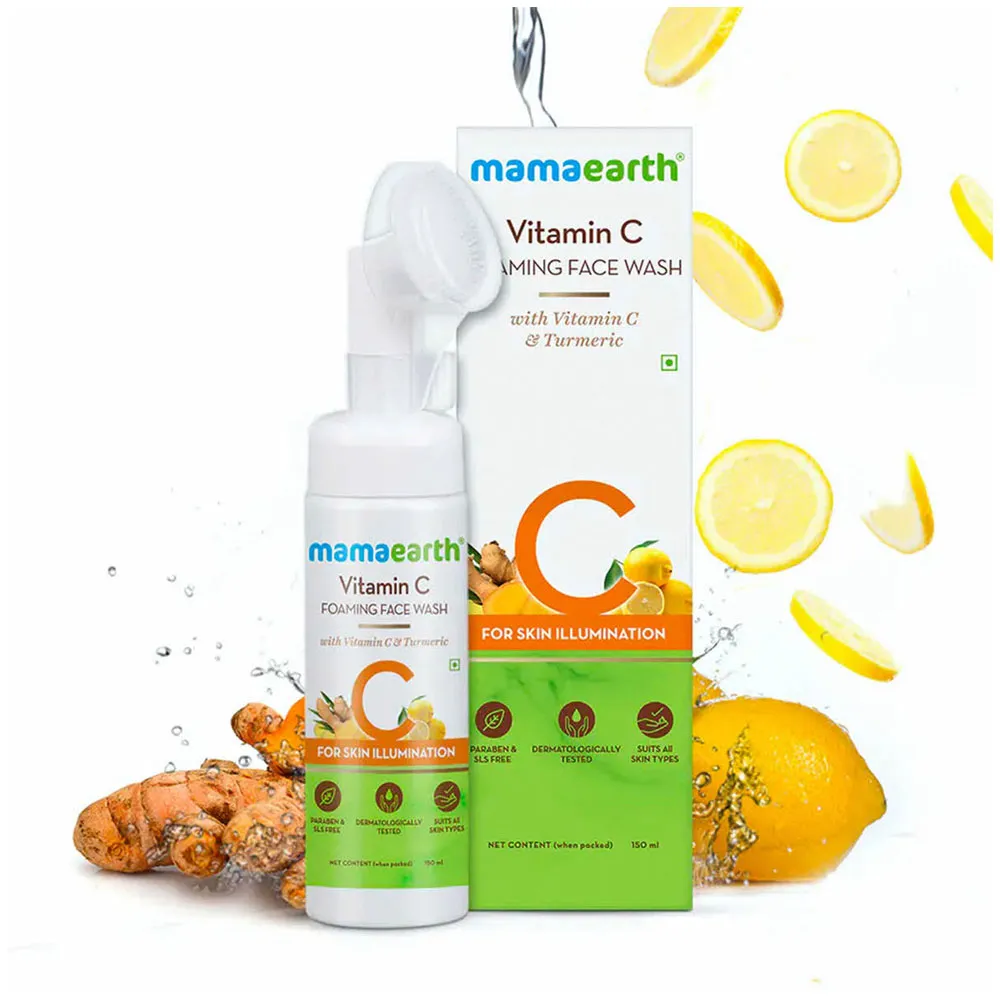 Mamaearth غسول وجه رغوي بفيتامين C 15