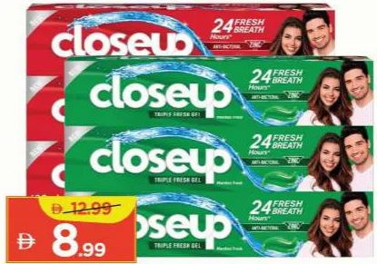 Close Up معجون أسنان أحمر حار/منثول
