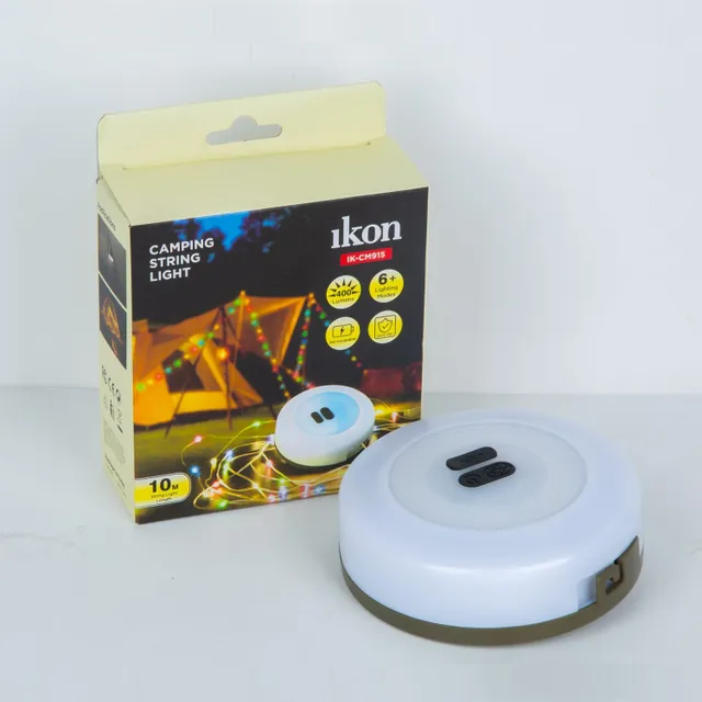 Ikon Rechargeable Camping String Light IK-CW915, Multicolor