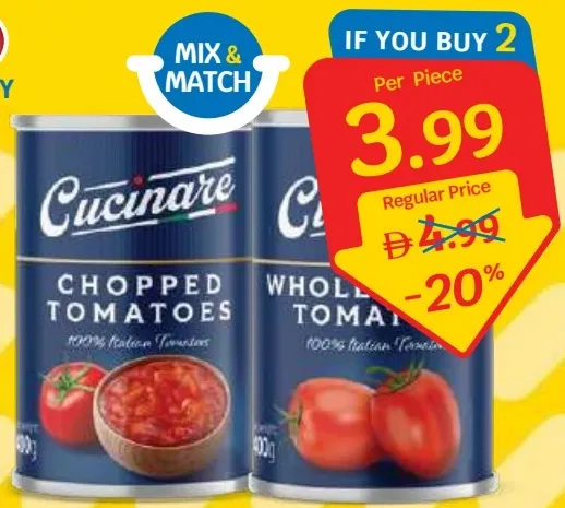 Cucinare Chopped / Whole Peeled Tomato / Tomato Paste