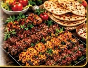 Sham Way Grills Meat Kebab + Chicken Kebab + Chicken Shish Tawook + Arayes Plate