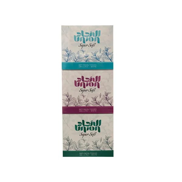 Union Soft Facial Tissues - 100 x 2 PLY - 3 Pack