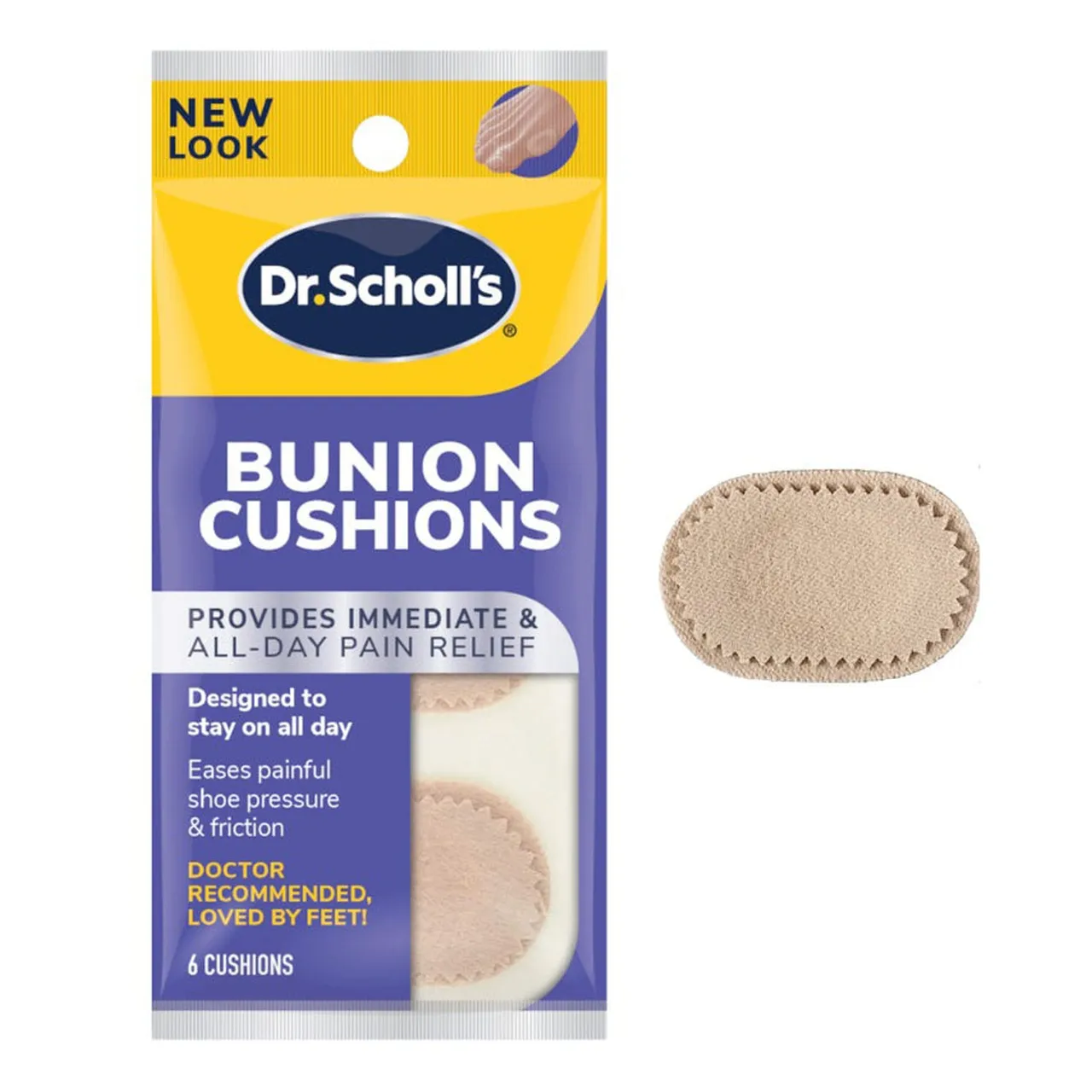 Dr. Scholl's وسادة تخفيف ألم إبهام القدم 6 pcs